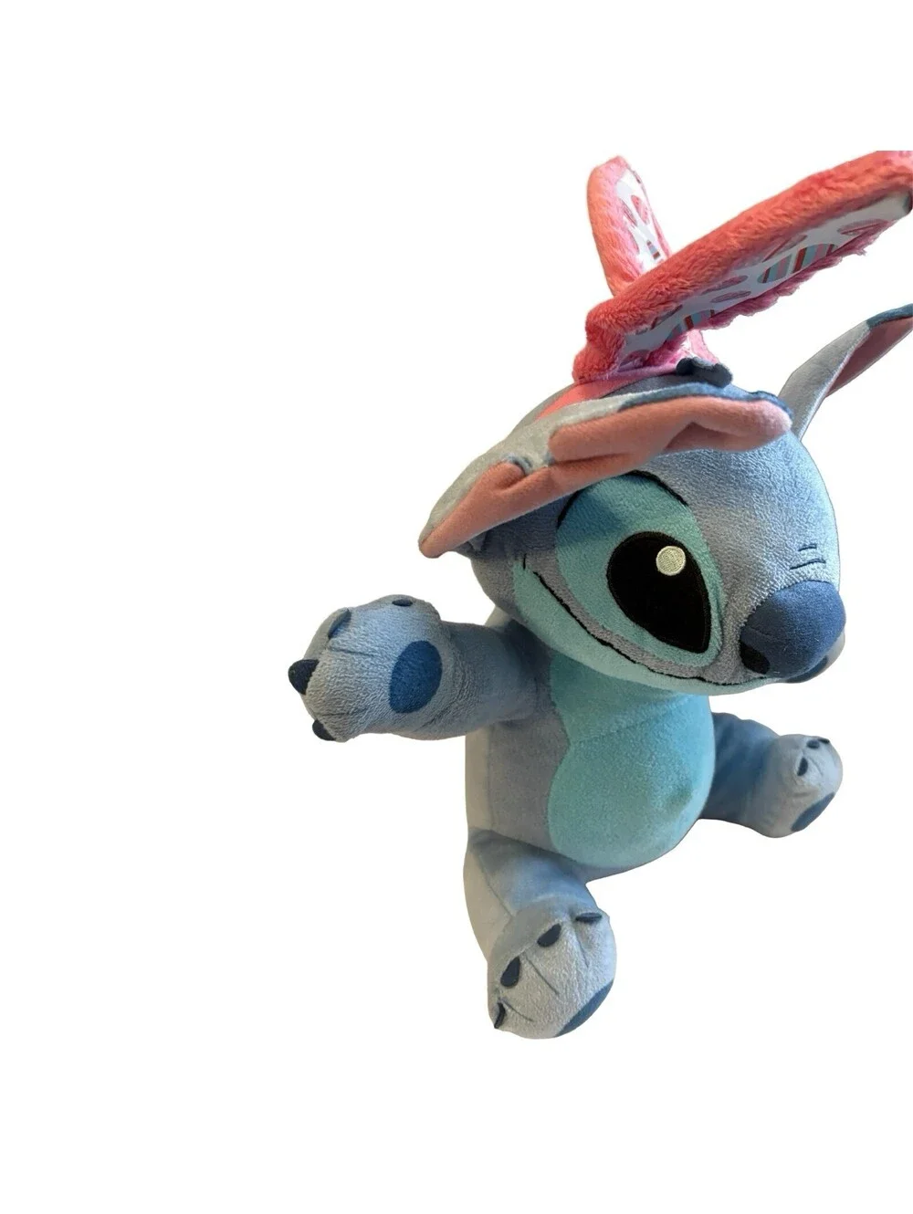Disney Stitch Easter Bunny Ears Plush Stuffed Animal Blue Pink Just Play 12”